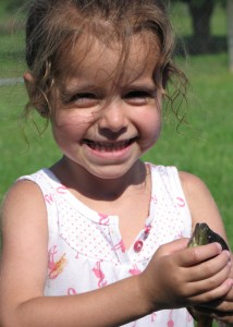 Savana catches her first fish!